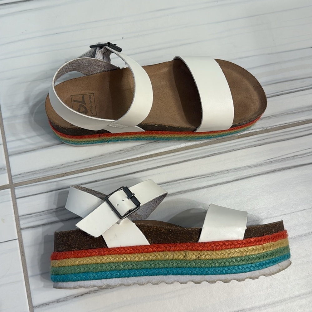 White Strappy Platform Sandals